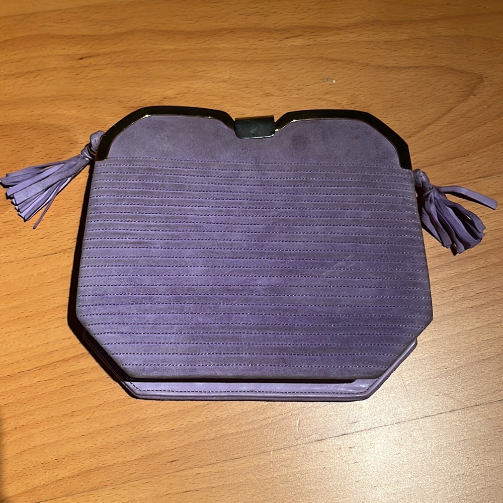 Albanese Roma Clutch Purse With Shoulder Strap View 5